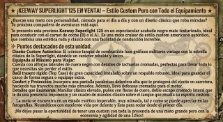 Keeway Superlight 125cc Custom Negra
