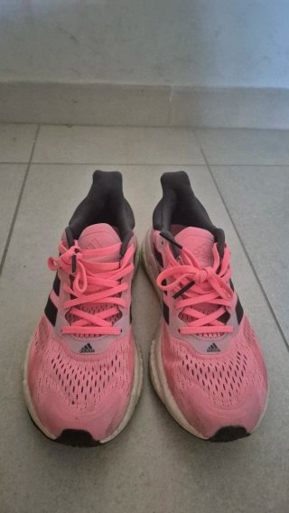 Zapatillas Adidas Deportivas Rosa y Gris