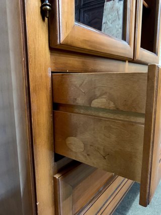 Mueble Vitrina Madera y Cristal Vintage