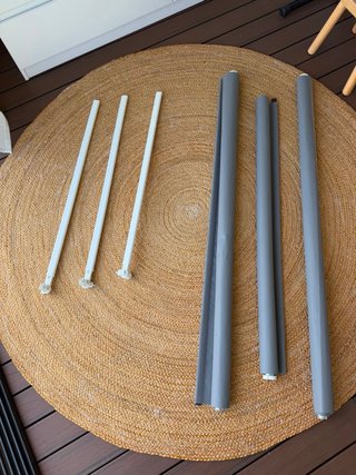 Estor opaco Ikea gris y blanco (3 unidades)