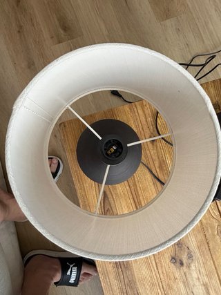 Juego de 2 lámparas de mesa negras y beige