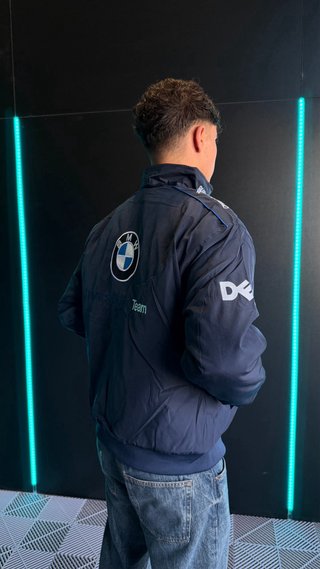 Chaqueta vintage racing BMW Azul y Blanca