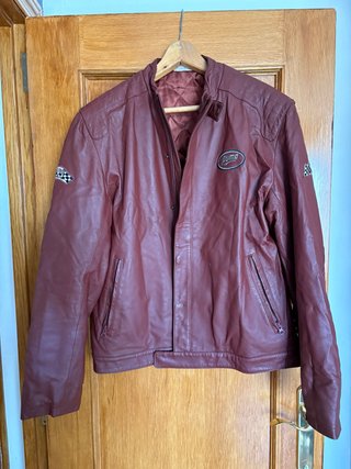 Chaqueta Cuero Puma Rally Moto Vintage Marrón