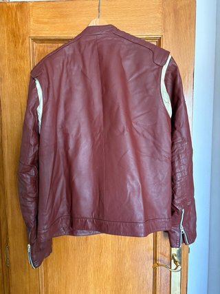Chaqueta Cuero Puma Rally Moto Vintage Marrón
