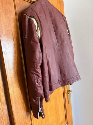 Chaqueta Cuero Puma Rally Moto Vintage Marrón