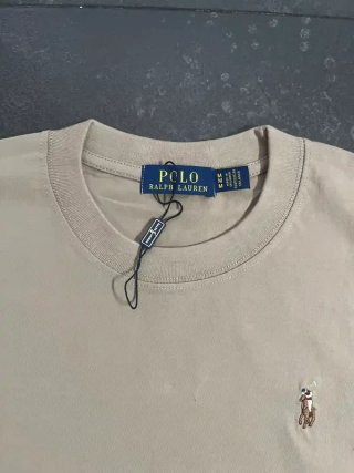 Camiseta Polo Ralph Lauren Beige Crema Manga Corta