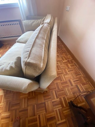 Sofá 2-3 plazas beige tela