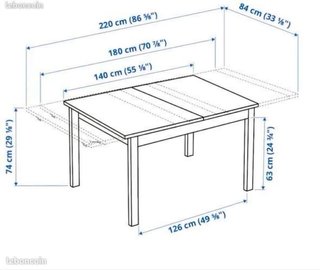 Mesa comedor extensible Ikea BJURSTA roble
