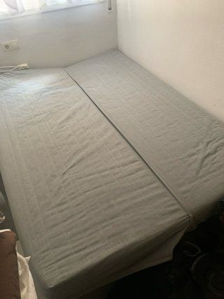 Sofá Cama Plegable Marrón con funda