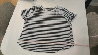 Camiseta Zara Rayas Azul Marino Talla XXL