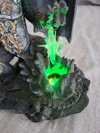 Drago Nero con Armatura Gotico da Collezione