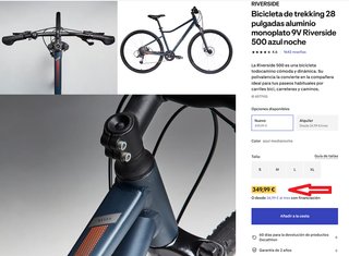 Bicicleta HÍBRIDA TREKKING Riverside 500 28 NUEVA