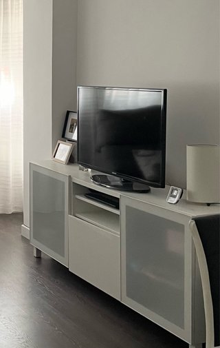 Mueble TV IKEA Gris Blanco