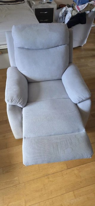 2 Sillones Reclinables Tela Gris