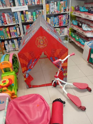Casita de bomberos para niños