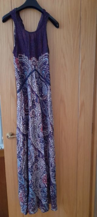 Vestido largo estampado talla S