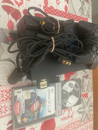 Consola Sony PlayStation 2 Negra + Mando y Juegos