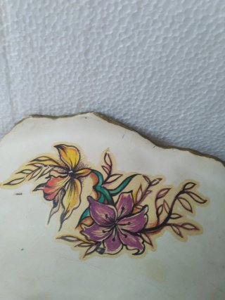 Jarra y plato vintage floral