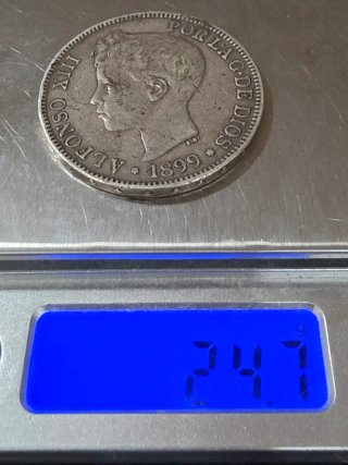 Moneda Alfonso XIII 1899 Plata