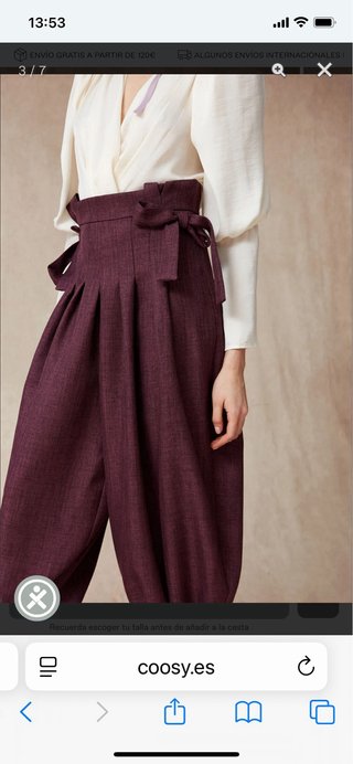 Pantalón marca Coosy, modelo Bruno morado talla M