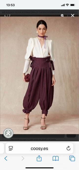 Pantalón marca Coosy, modelo Bruno morado talla M
