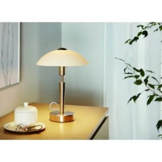 Lámpara de Mesa EGLO Solo 1 E14 Níquel Satinado