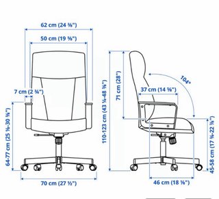 Sillón de oficina Ikea negro