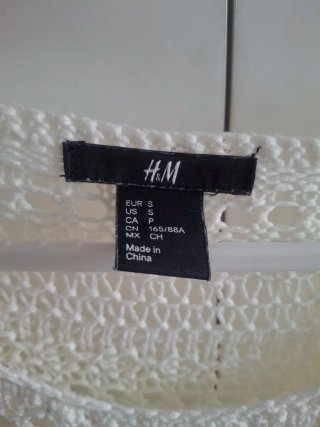 Vestido H&M crochet blanco talla única