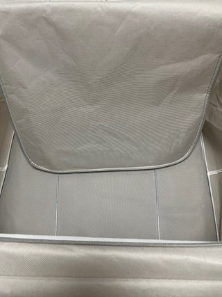 Caja Almacenaje Grande Beige Transparente