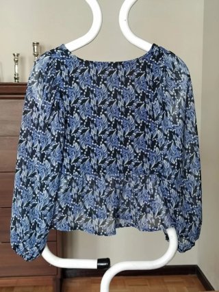 Blusa estampado boho azul mujer Talla XS