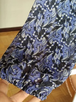 Blusa estampado boho azul mujer Talla XS