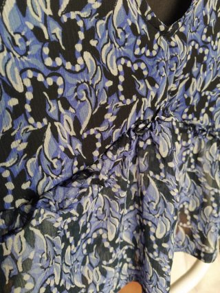 Blusa estampado boho azul mujer Talla XS