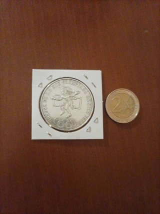 Moneda Plata Olimpiada México 1968 Plata,