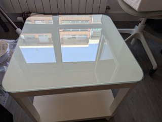 Mesa auxiliar IKEA TINGBY cristal