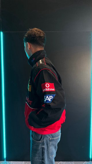 Chaqueta Vintage Racing Mercedes-Benz Negra Roja