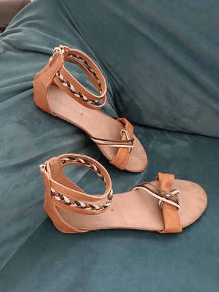 Sandali bassi My Jewels color cuoio
