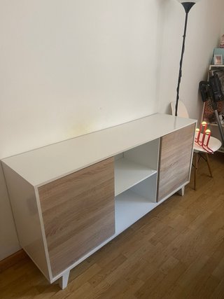 Aparador blanco y madera venta en persona