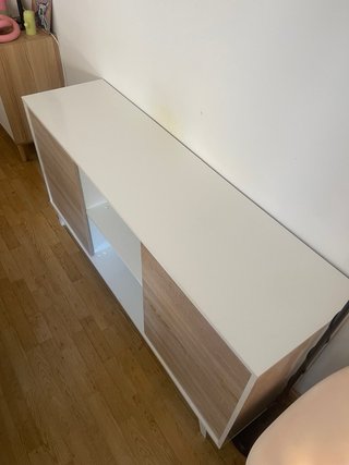 Aparador blanco y madera venta en persona