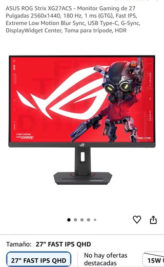 Monitor Gaming ASUS ROG Strix XG27ACS