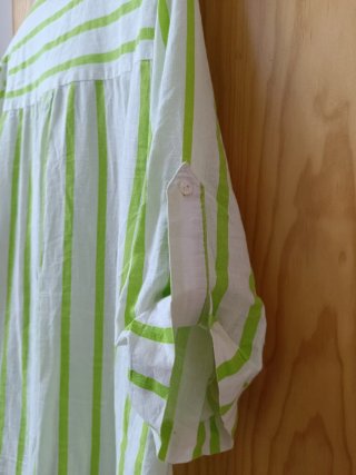 Camisa Relaxo Verde Menta y Blanco Talla 5XL/50