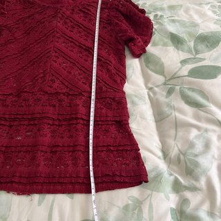 Blusa Sfera Encaje Manga Corta granate