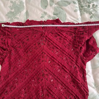 Blusa Sfera Encaje Manga Corta granate
