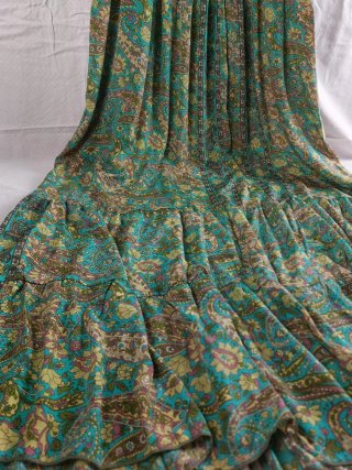 Maxi Abito Seta Floreale Vintage
