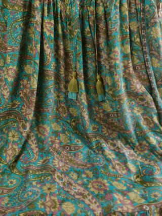 Maxi Abito Seta Floreale Vintage