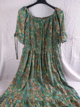 Maxi Abito Seta Floreale Vintage
