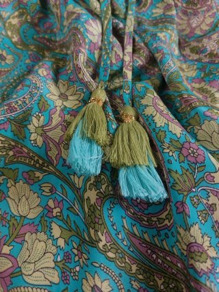 Maxi Abito Seta Floreale Vintage