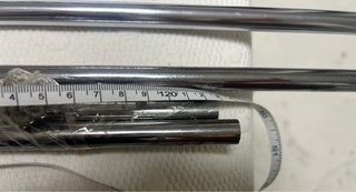 6 Barras Cortina Metal Plata y una blanca