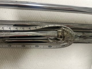 6 Barras Cortina Metal Plata y una blanca