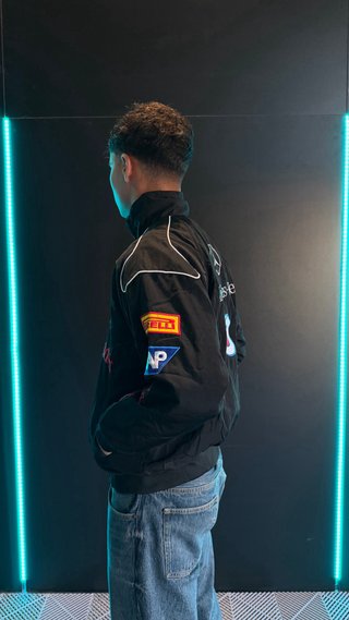 Chaqueta Vintage Mercedes Racing Negra