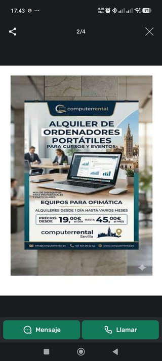 Alquiler de ordenadores portátiles